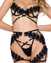 Black Roses 3-Piece Chaps Set