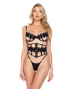 Black Roses 3-Piece Waspie Short Set